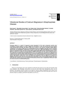 Vibrational Studies of Calcium Magnesium Ultraphosphate Glasses