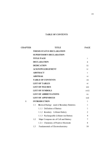 vii i TABLE OF CONTENTS CHAPTER TITLE PAGE