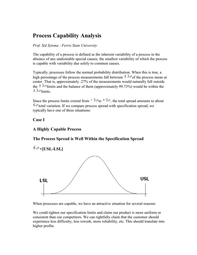 process capability analysis case study