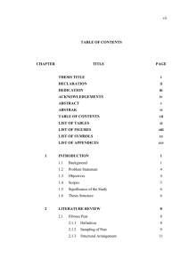 vii TABLE OF CONTENTS CHAPTER