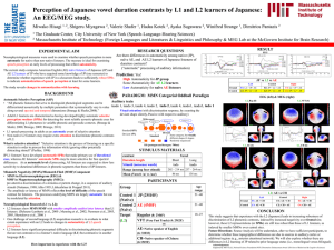 Perception of Japanese vowel duration contrasts by L1 and L2... An EEG/MEG study.