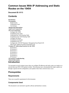 Common Issues With IP Addressing and Static Routes on the 15454 Contents