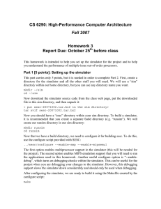 CS 6290: High-Performance Computer Architecture Homework 3 Report Due: October 25 before class