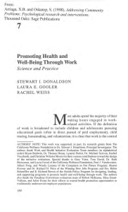 7 Work Promoting  Health Through