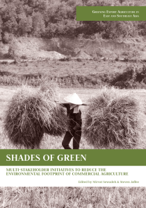 SHADES OF GREEN MULTI-STAKEHOLDER INITIATIVES TO REDUCE THE G