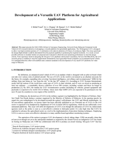 Development of a Versatile UAV Platform for Agricultural Applications  I. Mohd Yusof