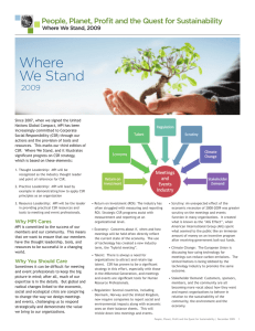 Where We Stand People, Planet, Profit and the Quest for Sustainability