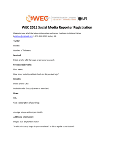WEC 2011 Social Media Reporter Registration