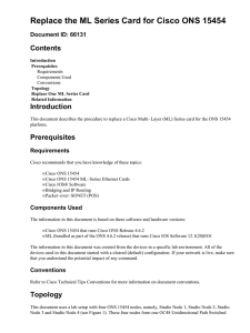 Replace the ML Series Card for Cisco ONS 15454 Contents Introduction