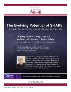 The Evolving Potential of SHARE: Thursday, October 1, 2015 · 12:30 p.m.