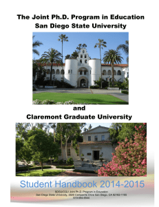 Student Handbook 2014-2015 The Joint Ph.D. Program in Education