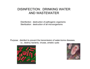 DISINFECTION:  DRINKING WATER AND WASTEWATER