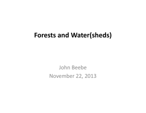 Forests and Water(sheds) PAPR 3531 John Beebe November 22, 2013