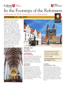 In the Footsteps of the Reformers September 12 – 22, 2017