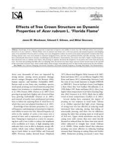 Miesbauer et al.: Effects of Tree Crown Structure on Dynamic... 218 Arboriculture &amp; Urban Forestry 2014. 40(4): 218–229