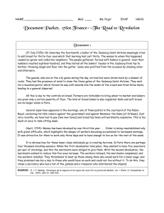 Document Packet:  1780s France--The Road to Revolution Document 1