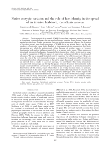 Native ecotypic variation and the role of host identity in... of an invasive herbivore, Cactoblastis cactorum