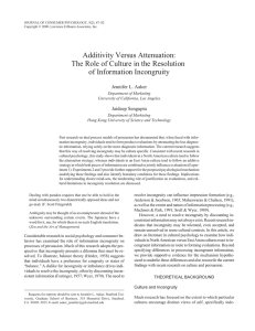 Additivity Versus Attenuation: The Role of Culture in the Resolution
