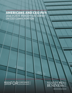 AMERICANS AND CEO PAY:  2016 PUBLIC PERCEPTION SURVEY ON CEO COMPENSATION