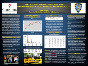 THE OBSTACLES OF IMPLEMENTING CRIME PREVENTION POLICIES AND REDUCING RACIAL INEQUALITY