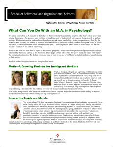 What Can You Do With an M.A. in Psychology?