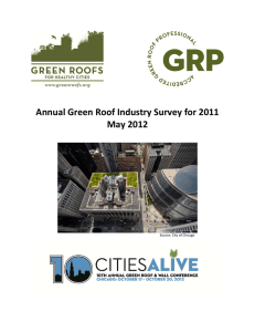 Annual Green Roof Industry Survey for 2011 May 2012