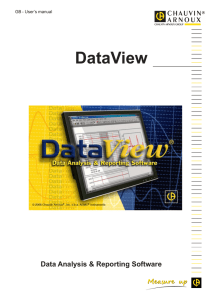 DataView Data Analysis &amp; Reporting Software GB - User’s manual