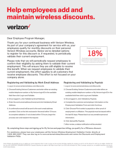 Help employees add and maintain wireless discounts.