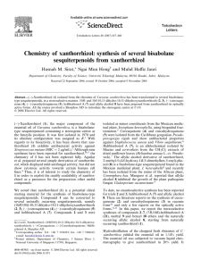Chemistry of xanthorrhizol: synthesis of several bisabolane sesquiterpenoids from xanthorrhizol