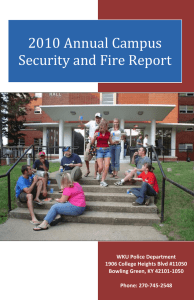 2010 Annual Campus Security and Fire Report WKU Police Department