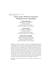 Fuzzy Logic Model for Dynamic Multiprocessor Scheduling