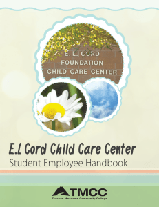 E.L Cord Child Care Center  Student Employee Handbook