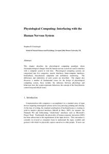 Physiological Computing: Interfacing with the Human Nervous System Abstract