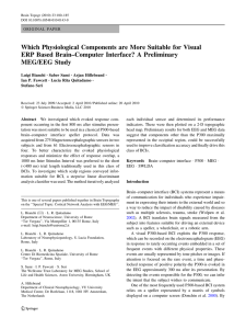 Which Physiological Components are More Suitable for Visual