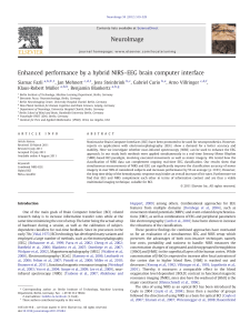 –EEG brain computer interface Enhanced performance by a hybrid NIRS ⁎ Siamac Fazli