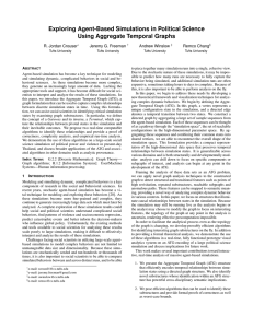 Exploring Agent-Based Simulations in Political Science Using Aggregate Temporal Graphs