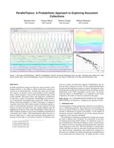 ParallelTopics: A Probabilistic Approach to Exploring Document Collections Wenwen Dou Xiaoyu Wang