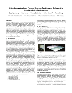 A Continuous Analysis Process Between Desktop and Collaborative Visual Analytics Environments