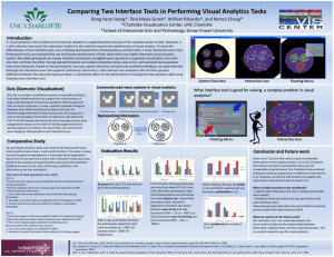 Comparing Two Interface Tools in Performing Visual Analytics Tasks