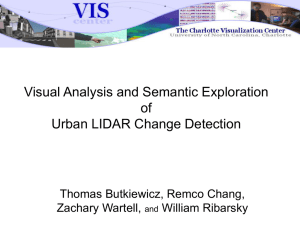 Visual Analysis and Semantic Exploration of Urban LIDAR Change Detection