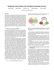 Integrating visual analysis with ontological knowledge structure Xiaoyu Wang Wenwen Dou Seok-won Lee