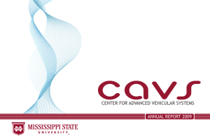 CENTER FOR ADVANCED VEHICULAR SYSTEMS ANNUAL REPORT 2009