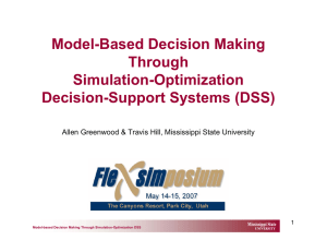 Model-Based Decision Making Through Simulation-Optimization Decision-Support Systems (DSS)