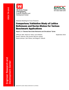 Comparison/Validation Study of Lattice Boltzmann and Navier-Stokes for Various Benchmark Applications