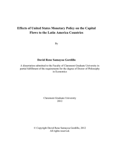 Effects of United States Monetary Policy on the Capital