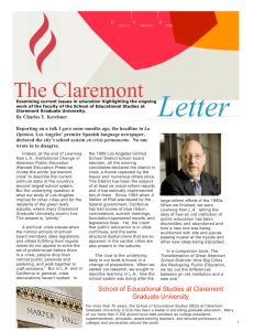Letter The Claremont