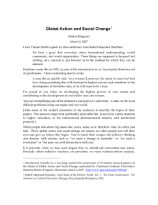 Global Action and Social Change