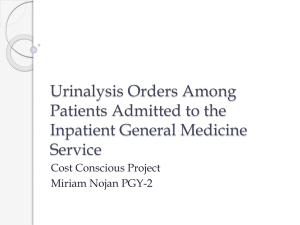 Urinalysis Orders Among Patients Admitted to the Inpatient General Medicine Service