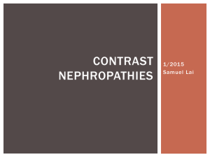CONTRAST NEPHROPATHIES 1/2015 Samuel Lai