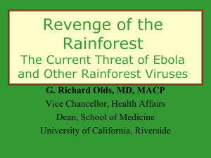 Revenge of the Rainforest The Current Threat of Ebola and Other Rainforest Viruses